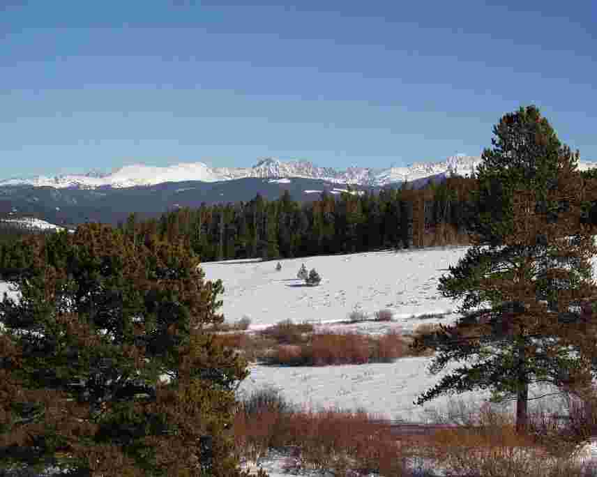 Looking down Pole Creek at Snow Mountain Ranch